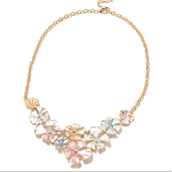 Enameled Flower Necklace - Picture 2 of 5